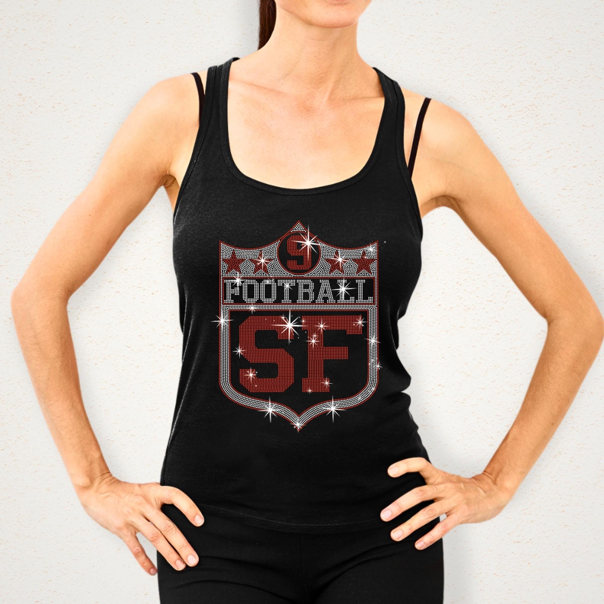 San Francisco Vintage Style Football Shirt: Rhinestone or Sweatshirt