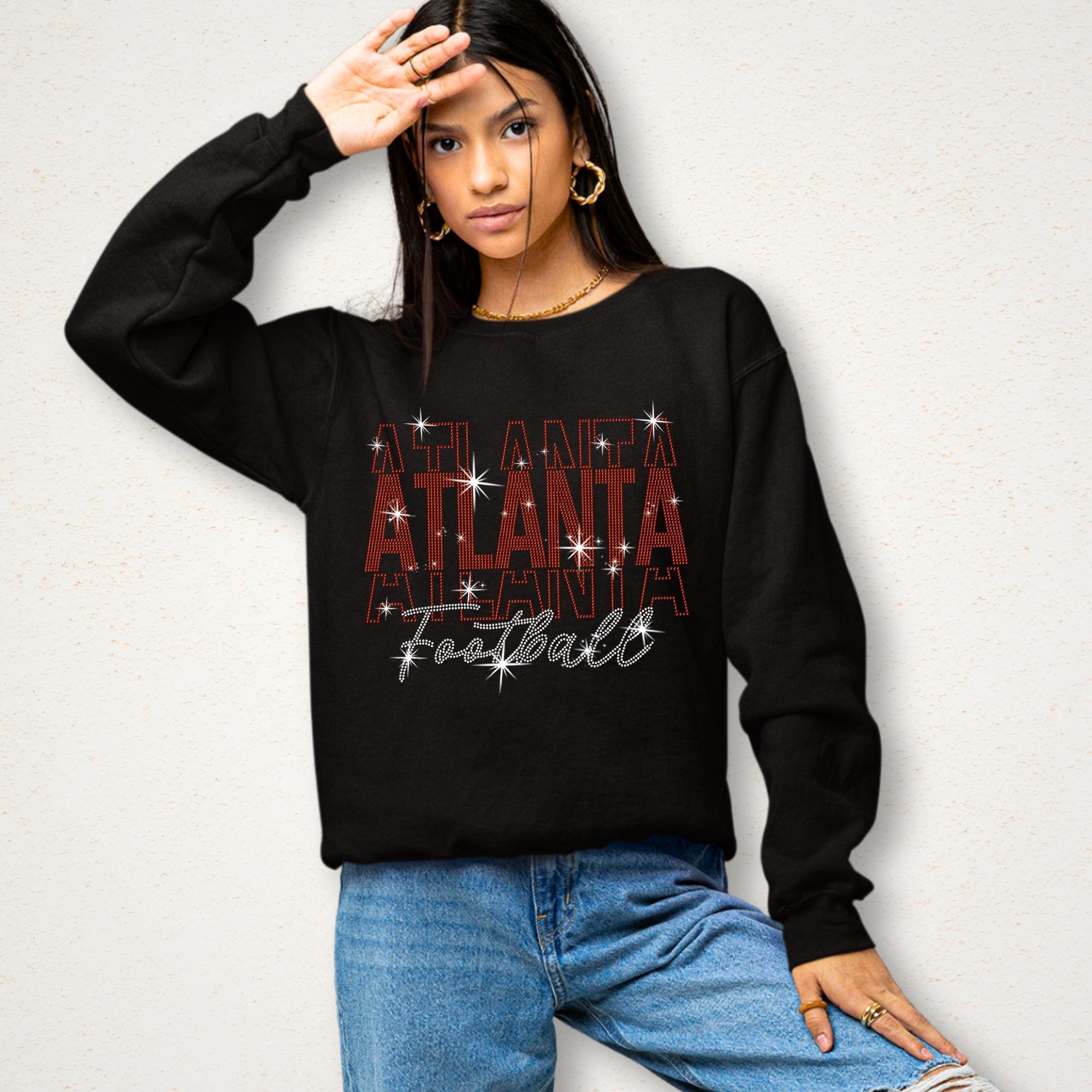 Atlanta Rhinestone Football Shirt: Sparkling Game Day Tee Secondary image