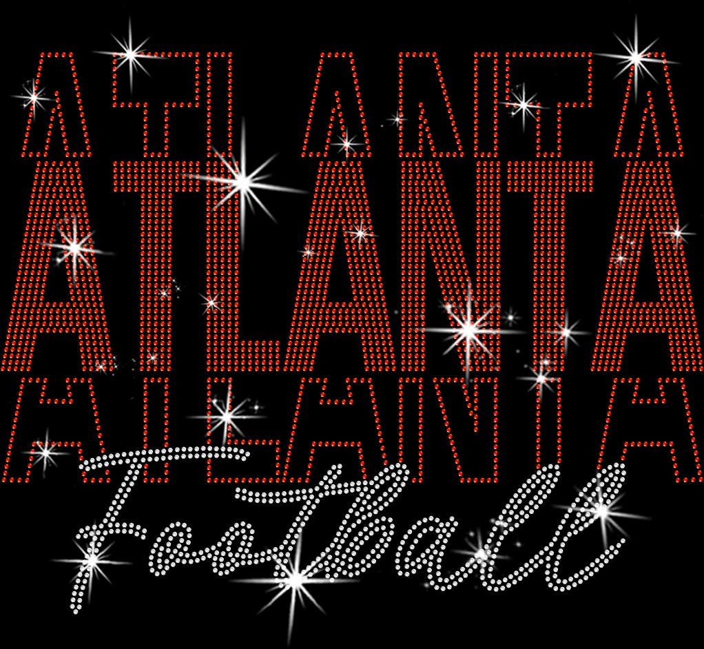 Atlanta Rhinestone Football Shirt: Sparkling Game Day Tee