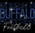 Buffalo Rhinestone Football Shirt: Sparkling Game Day Outfit