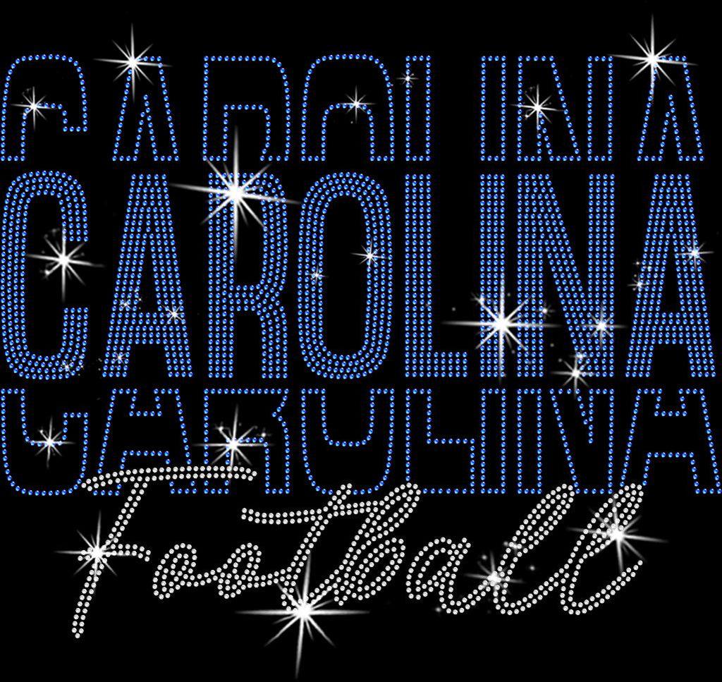Carolina Rhinestone Football Mama Shirt: Sparkling Game Day Tee