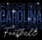 Carolina Rhinestone Football Mama Shirt: Sparkling Game Day Tee