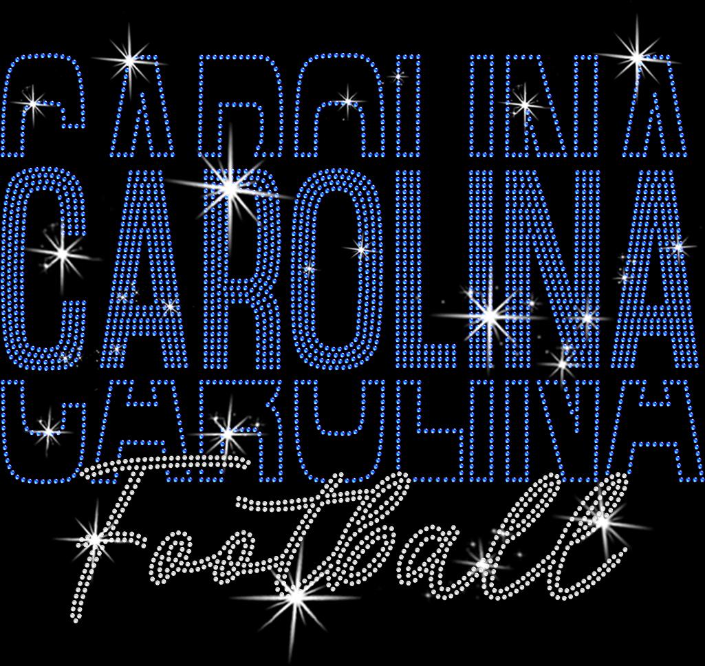 Carolina Rhinestone Football Mama Shirt: Sparkling Game Day Tee