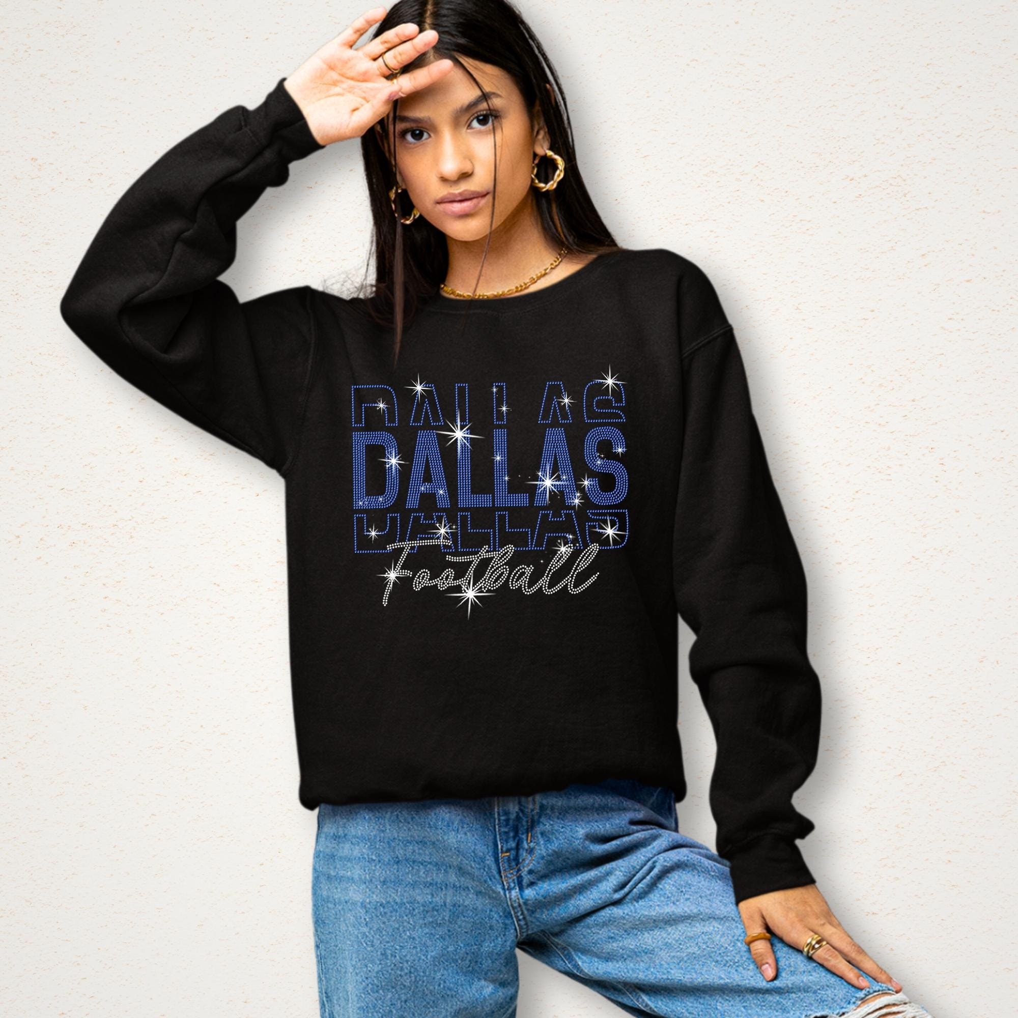 Dallas Rhinestone Gameday Shirt: Football Season Sparkle