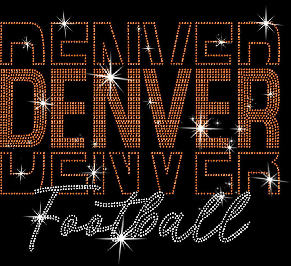 Denver Rhinestone Football Shirt: Sparkling Gameday Sweatshirt