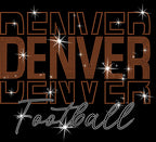 Denver Rhinestone Football Shirt: Sparkling Gameday Sweatshirt