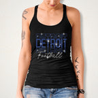 Detroit Rhinestone Football Shirt: Sparkling Gameday Pride