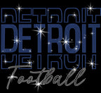 Detroit Rhinestone Football Shirt: Sparkling Gameday Pride