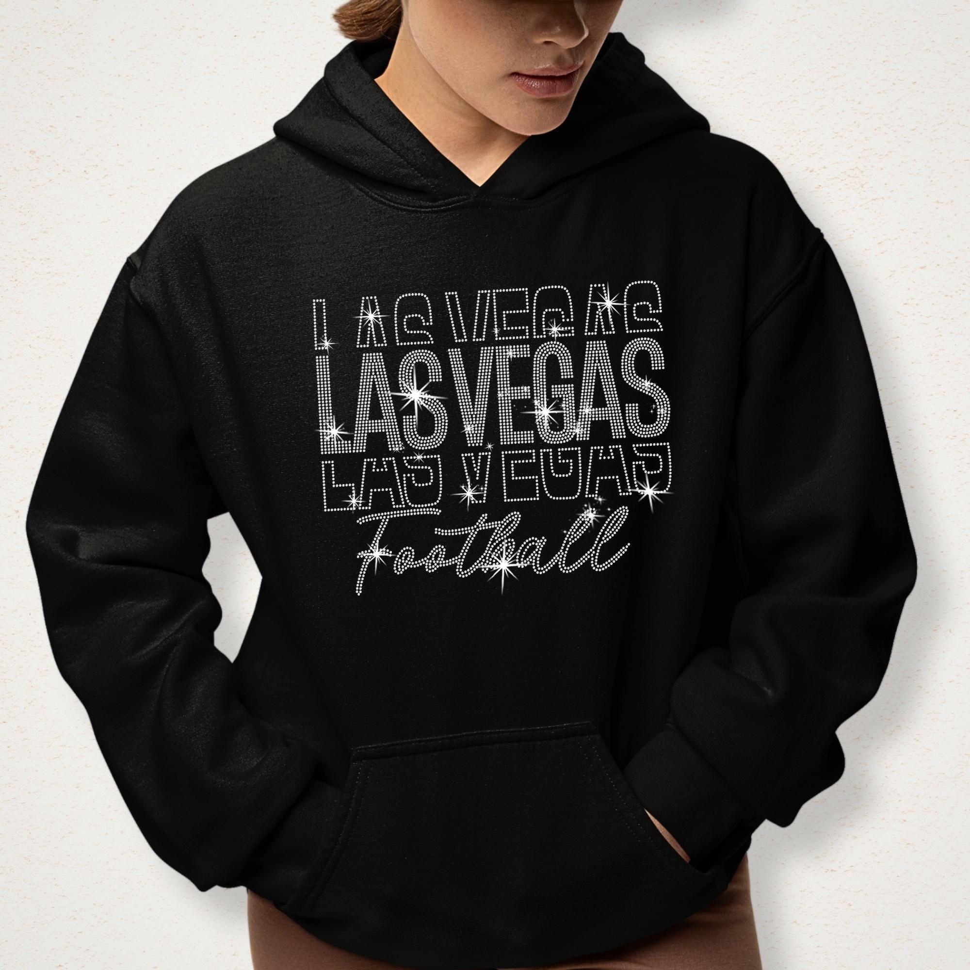 Las Vegas Rhinestone Football Gameday Shirt: Sparkling Fan Apparel Secondary image