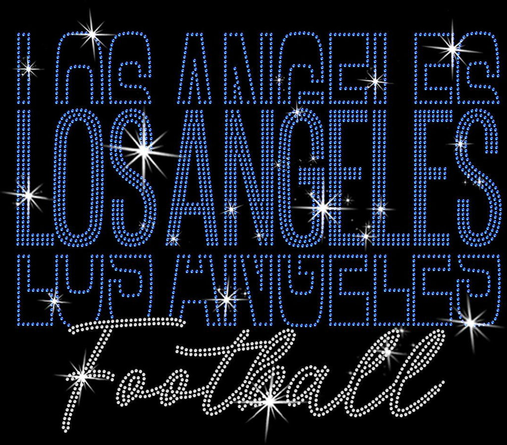 Los Angeles Rhinestone Football Shirt: Vintage Gameday Sweatshirt