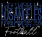 Los Angeles Rhinestone Football Shirt: Vintage Gameday Sweatshirt