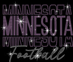 Minnesota Rhinestone Football Shirt: Sparkling Gameday Apparel