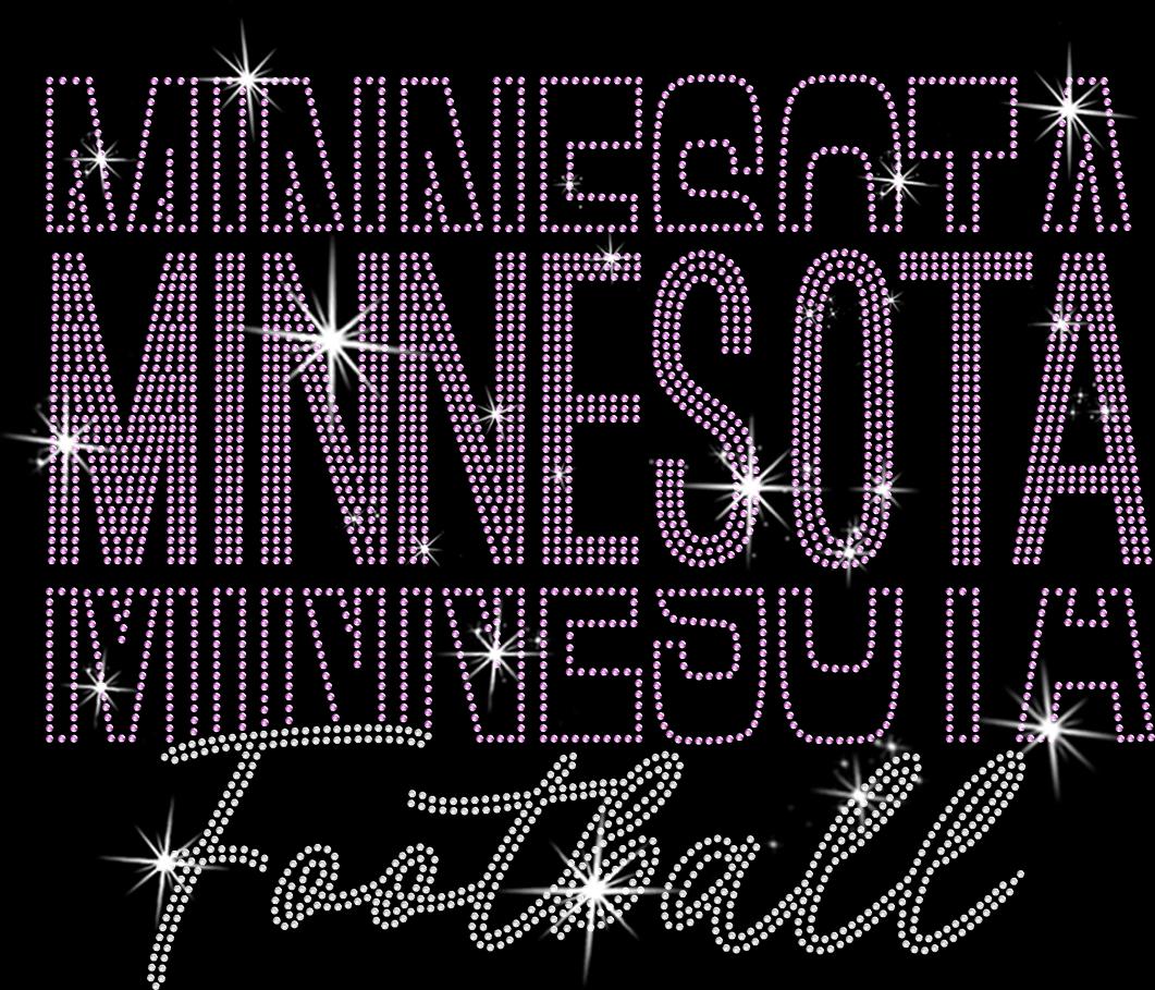 Minnesota Rhinestone Football Shirt: Sparkling Gameday Apparel