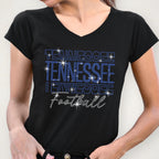 Tennessee Rhinestone Football Shirt: Sparkling Gameday Fan Apparel