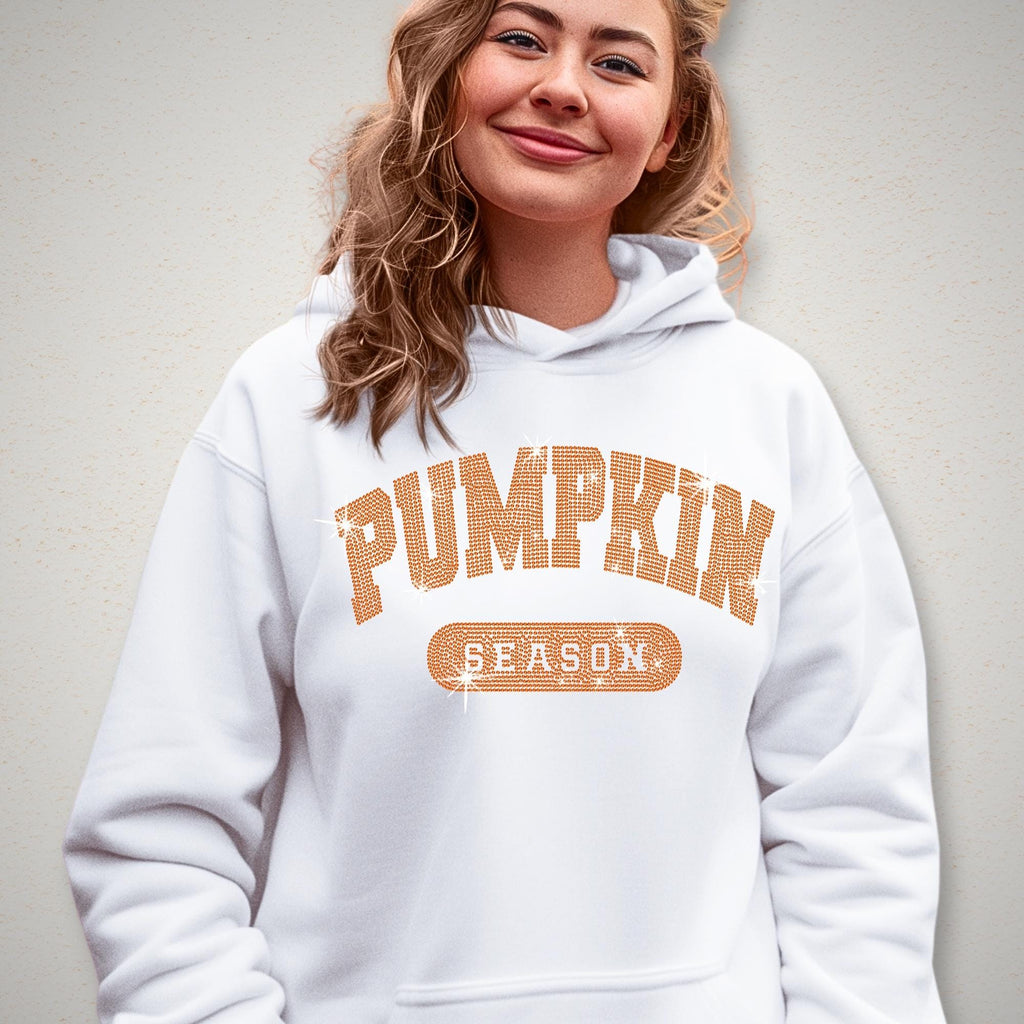 Pumpkin Season Rhinestone Tee: Sparkly Fall Shirt