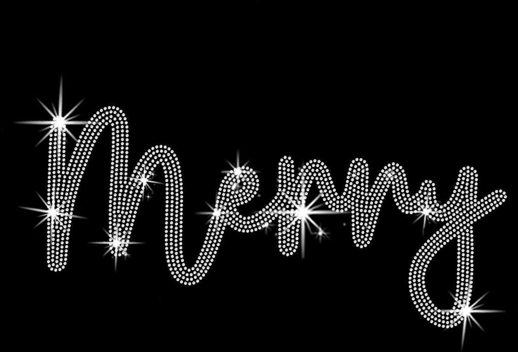 Merry Christmas Rhinestone Shirt: Sparkly Christmas T-Shirt