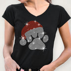Believe Christmas Rhinestone Shirt: Christmas Party Sparkle Tee