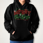 Merry Christmas Rhinestone Shirt: Trendy Xmas Bling Outfit
