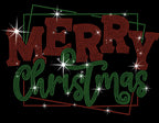 Merry Christmas Rhinestone Shirt: Trendy Xmas Bling Outfit