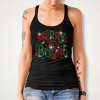 Merry and Bright Rhinestone Christmas Shirt: Christmas Lights Sparkle Sweatshirt