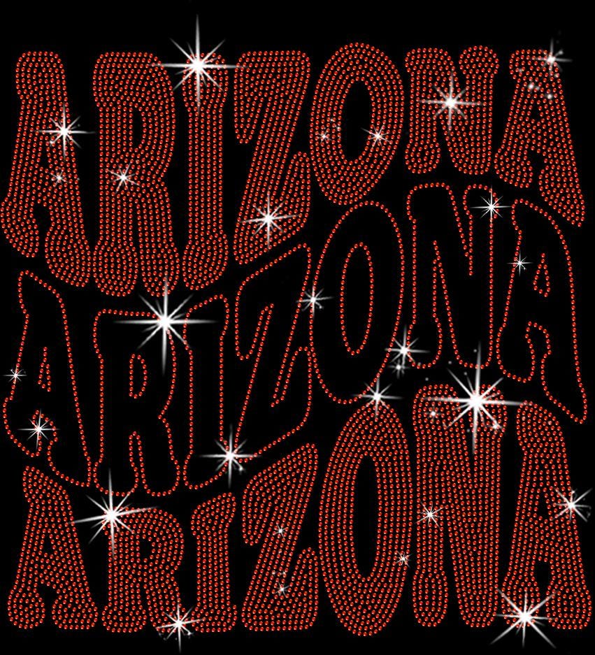 Arizona Rhinestone Shirt: Sparkling Tailgate Party Tee