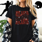 Atlanta Rhinestone Shirt: Bling Football Team Fans T-Shirt