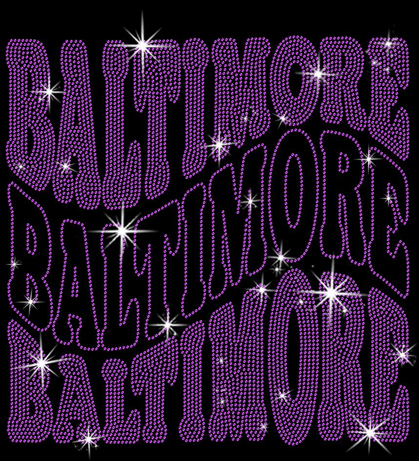 Baltimore Rhinestone Shirt: Fan Gift for Sunday Football