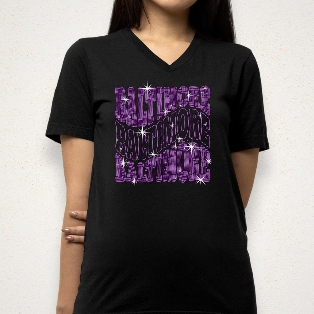 Baltimore Rhinestone Shirt: Fan Gift for Sunday Football