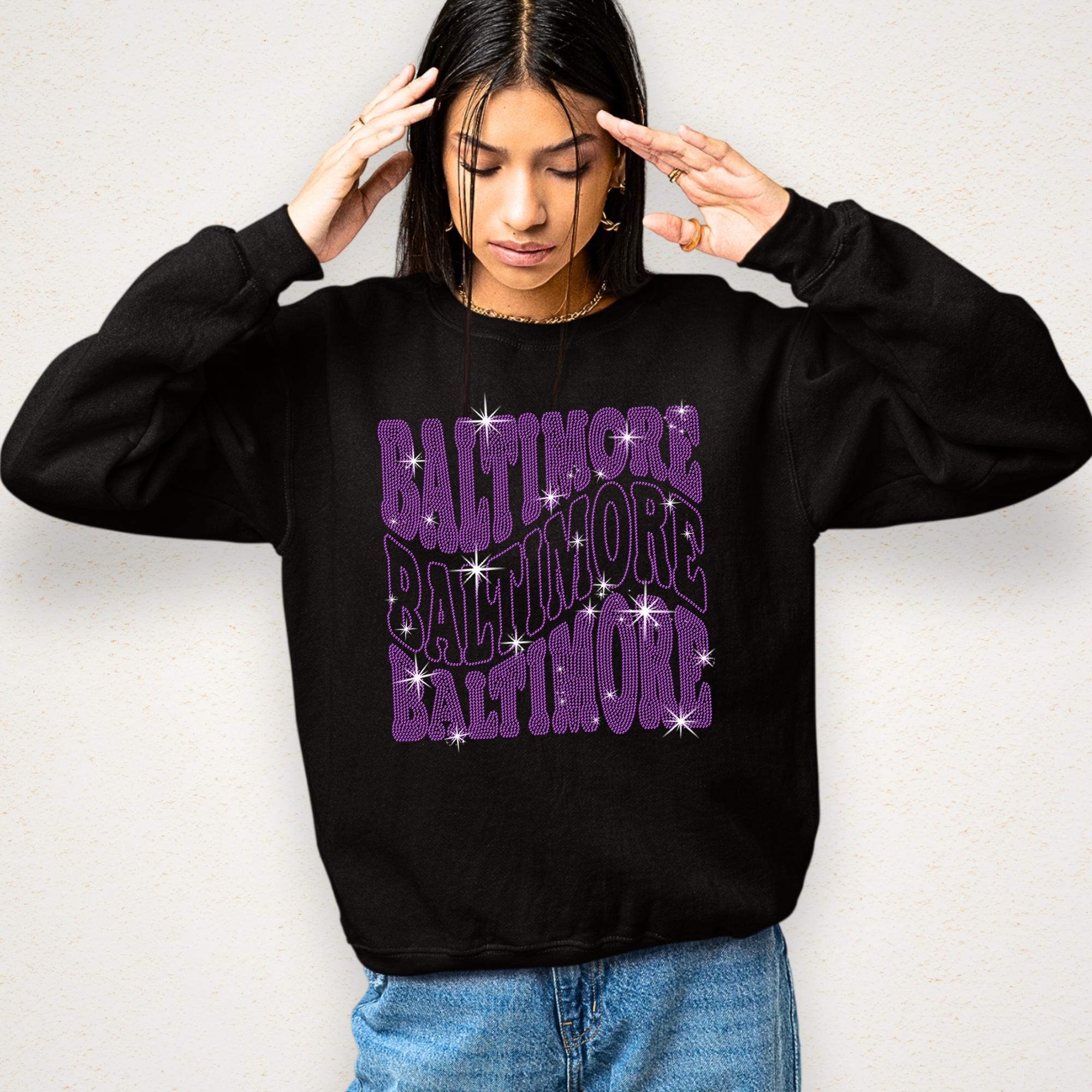 Baltimore Rhinestone Shirt: Fan Gift for Sunday Football