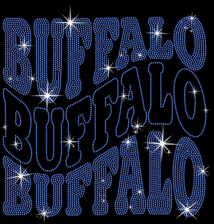 Buffalo Rhinestone Shirt: Bling Game Day Football T-Shirt for Fans