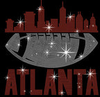 Atlanta Rhinestone Shirt, Atlanta Football Fans Top, Bling Football Team Sparkle Tee, Eye-Catching Design for Game Day, Gift for Her