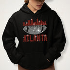 Atlanta Rhinestone Shirt, Atlanta Football Fans Top, Bling Football Team Sparkle Tee, Eye-Catching Design for Game Day, Gift for Her