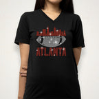 Atlanta Rhinestone Shirt, Atlanta Football Fans Top, Bling Football Team Sparkle Tee, Eye-Catching Design for Game Day, Gift for Her