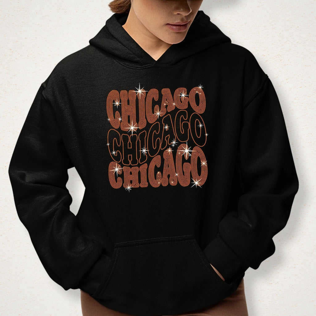 Chicago Rhinestone Shirt: Unique Football Team T-Shirt