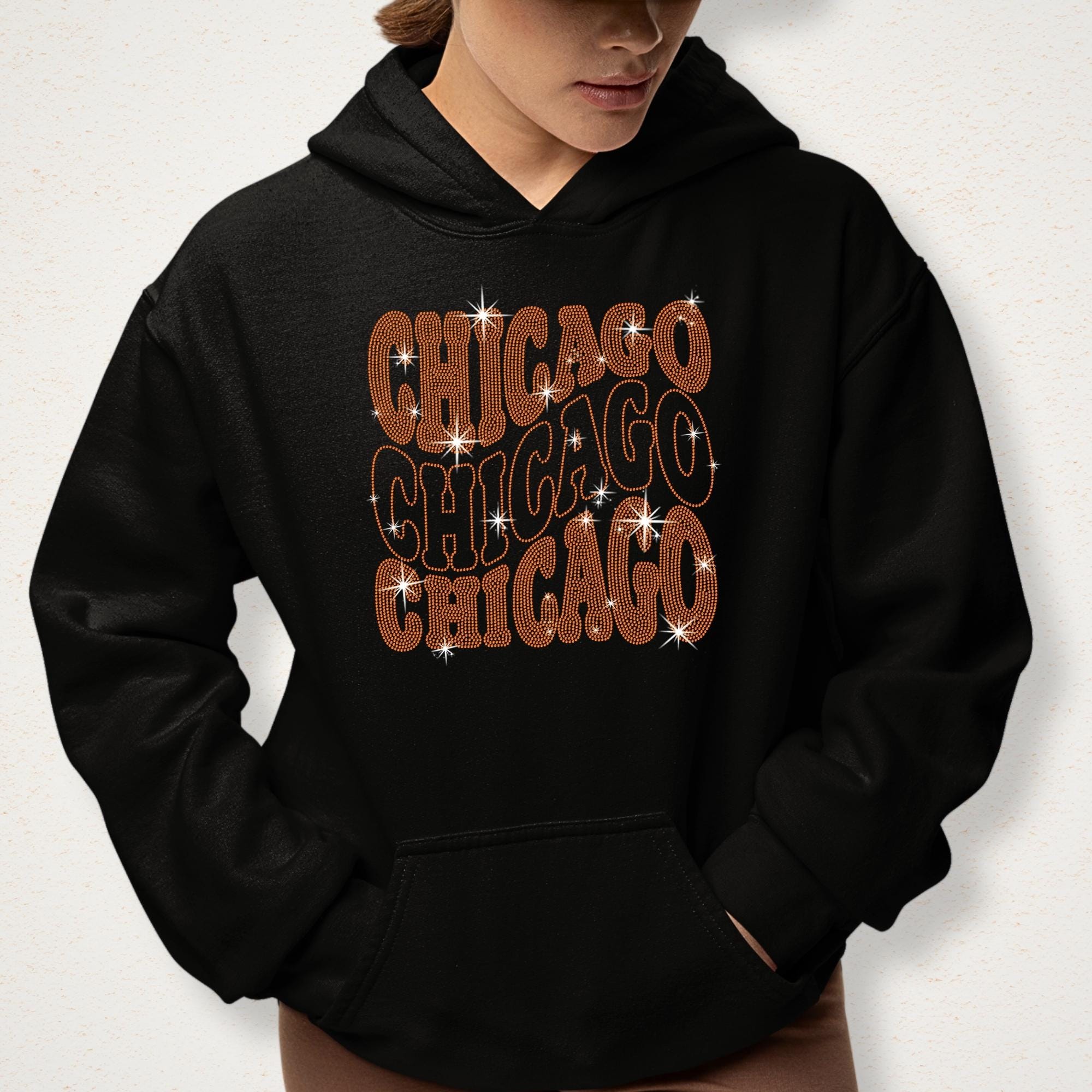 Chicago Rhinestone Shirt: Unique Football Team T-Shirt