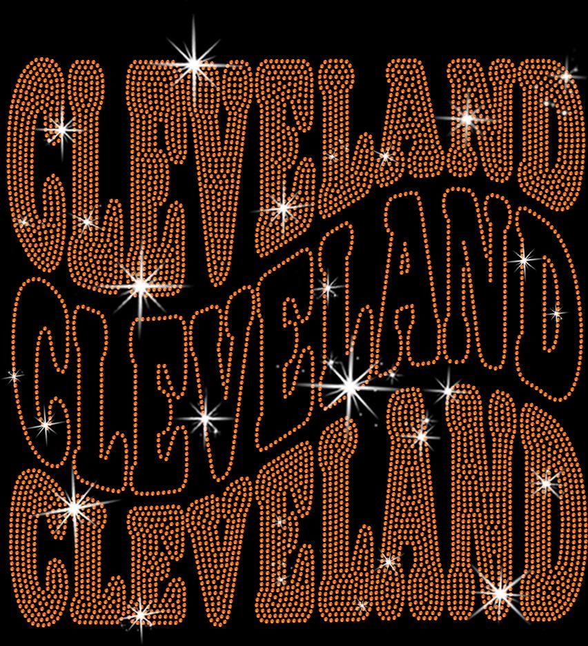 Cleveland Rhinestone Shirt: Sparkling Style Football Tee