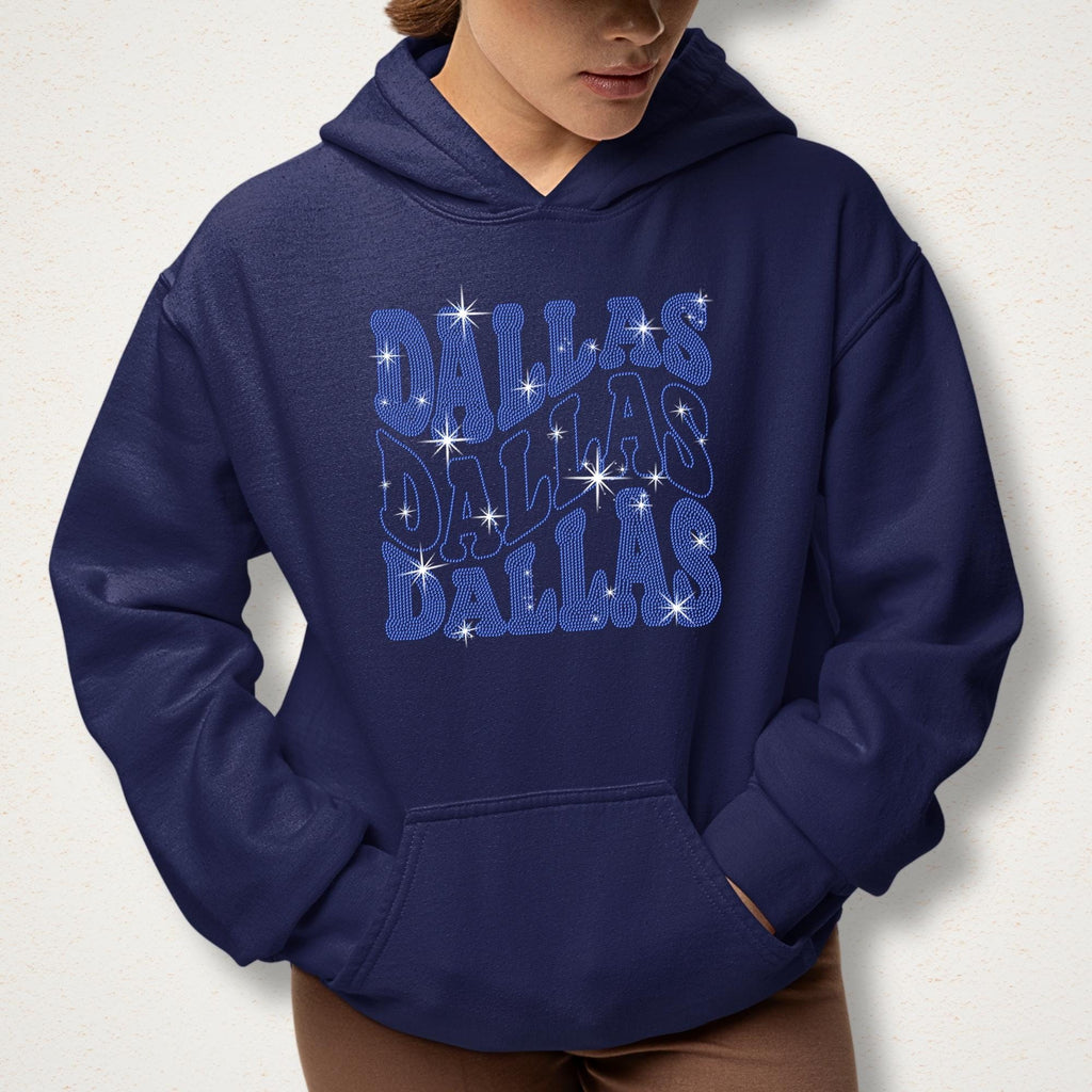 Dallas Rhinestone Shirt: Football Game Day Tailgate Tee
