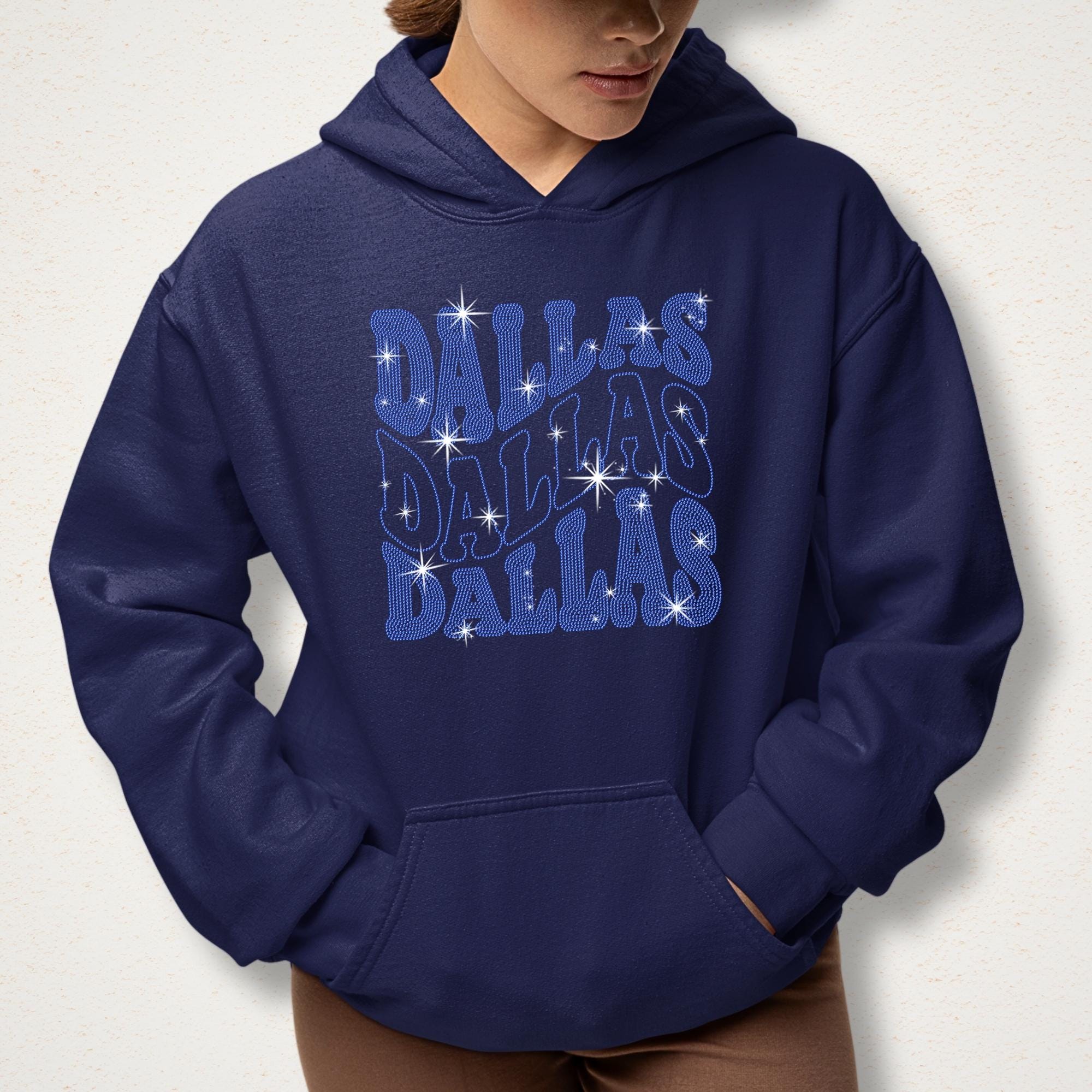 Dallas Rhinestone Shirt: Football Game Day Tailgate Tee
