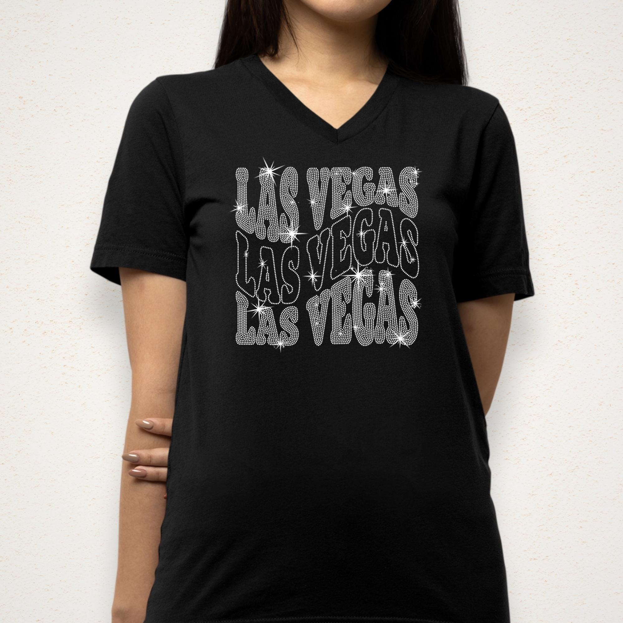 Las Vegas Rhinestone Shirt: Bling Football Fans Shirt