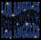 Los Angeles Rhinestone Shirt: Sparkling Football Team Fan Tee
