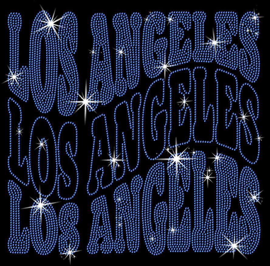 Los Angeles Rhinestone Shirt: Sparkling Football Team Fan Tee
