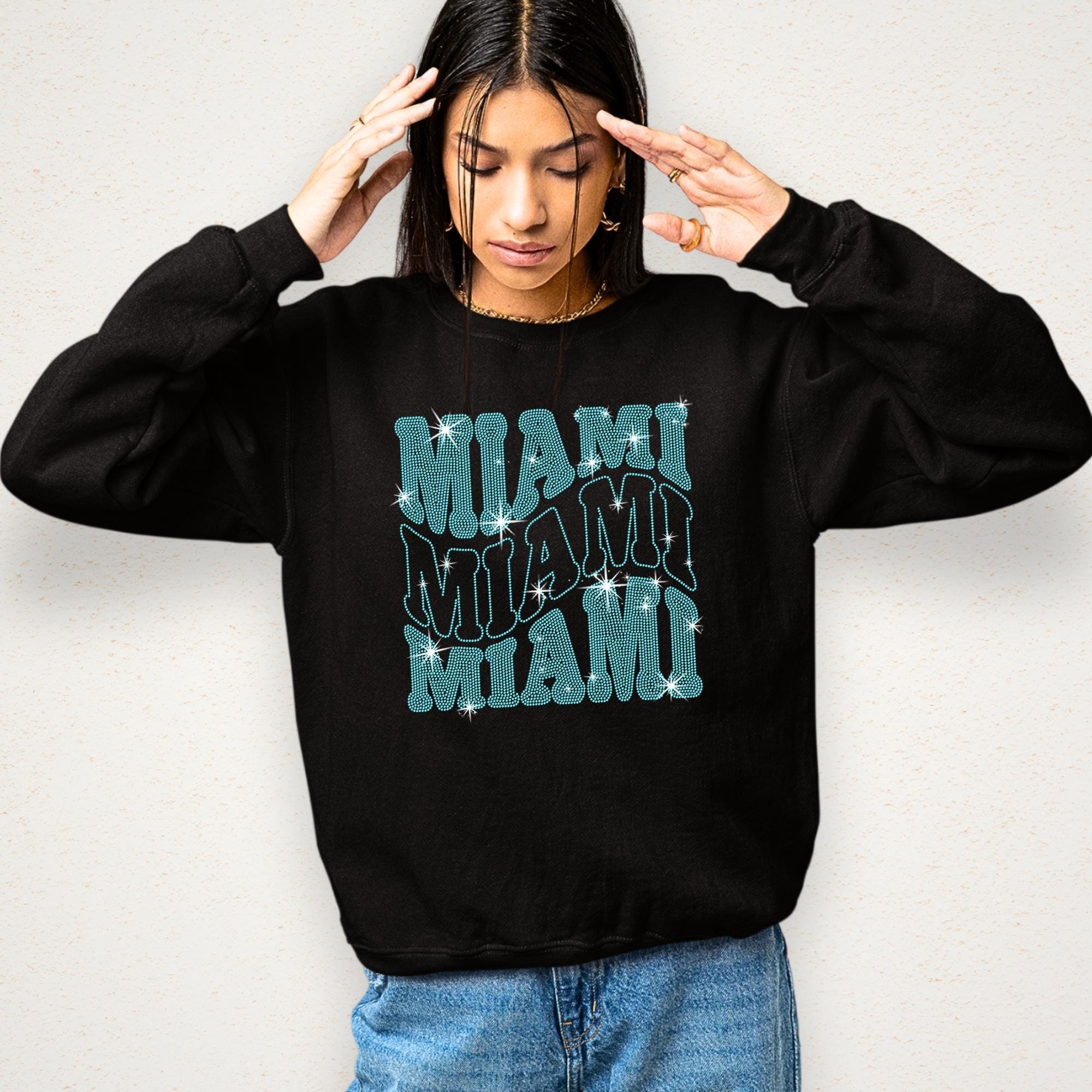 Miami Rhinestone Shirt: Sunday Day Football Tailgate Party Shirt