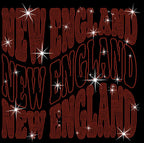 New England Rhinestone Shirt: Bling Football Game Day Fans Tee