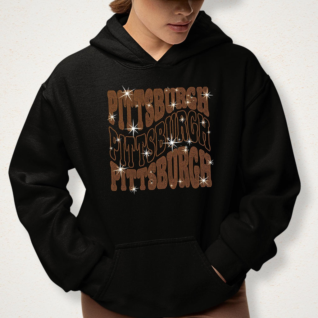 Pittsburgh Rhinestone Shirt: Bling Game Day Sports Tee