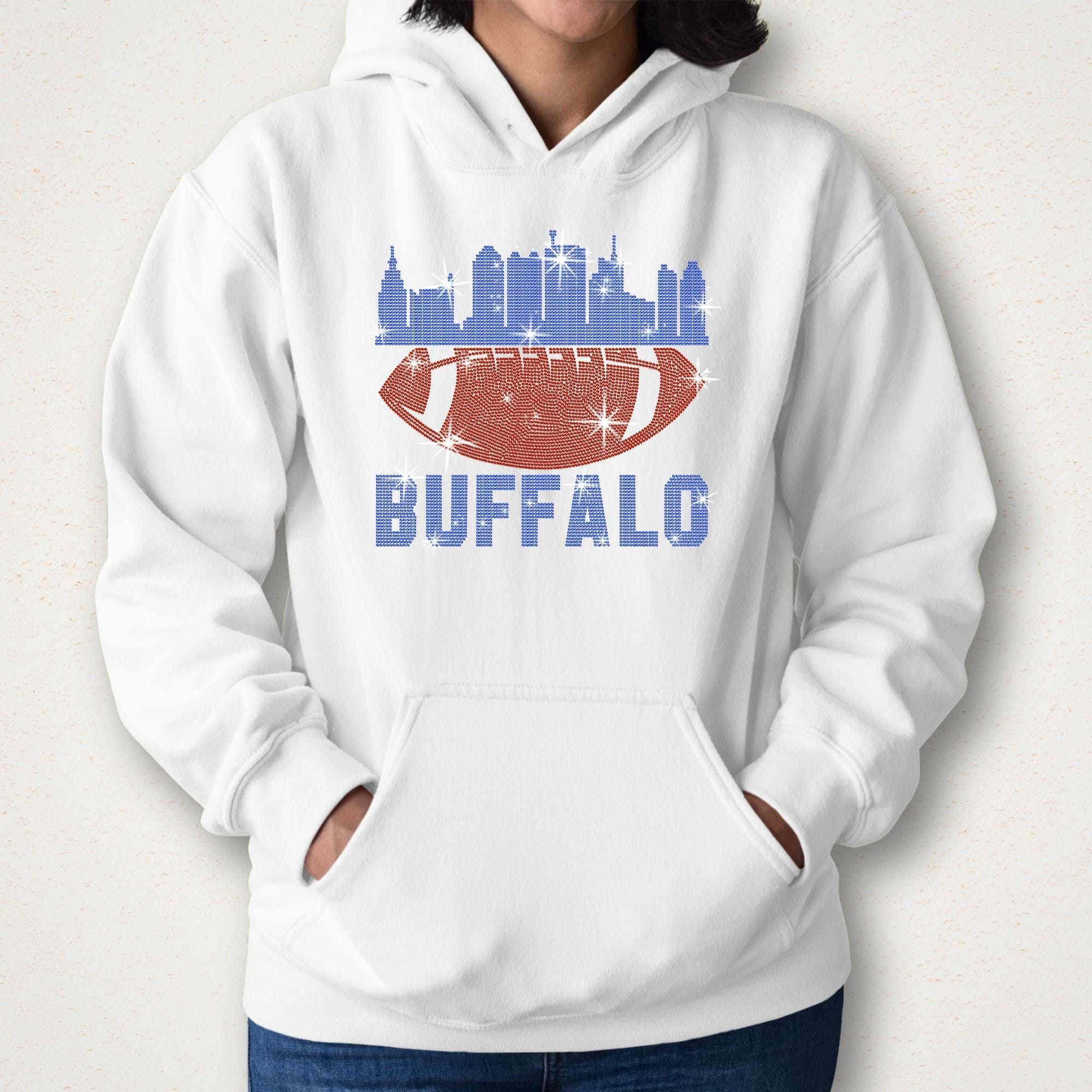Buffalo Rhinestone Football Fan Shirt: Sparkling Game Day Tee