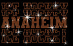 Anaheim Ice Hockey Rhinestone Shirt: Sparkling Hockey Player Tee