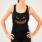 Rhinestone Pumpkin Faces Halloween Shirt: Sparkly Family Costume Tee