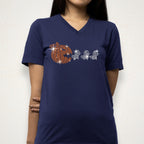 Halloween Pumpkin Rhinestone Shirt with Funny Ghosts : Spooky T-Shirt