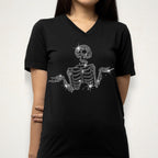Rhinestone Skeleton Sparkle Shirt: Halloween Gothic Outfit