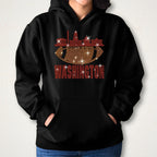 Washington Rhinestone Football Fan Shirt: Eye-Catching Game Day Tee